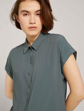Kurzarmbluse mit LENZING™ ECOVERO™ - Frauen - dusty pine green Kurzarmbluse mit LENZING™ ECOVERO™ - Frauen - dusty pine green - 9 - TOM TAILOR Denim
