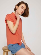 Short-sleeved blouse - Women - sundown coral Short-sleeved blouse - Women - sundown coral - 5 - TOM TAILOR Denim