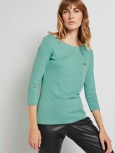 shirt met 3/4 mouw en boothals - Vrouwen - soft leaf green shirt met 3/4 mouw en boothals - Vrouwen - soft leaf green - 5 - TOM TAILOR