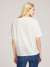 Modal T-Shirt mit Tunnelzug - Frauen - Whisper White Modal T-Shirt mit Tunnelzug - Frauen - Whisper White - 2 - TOM TAILOR