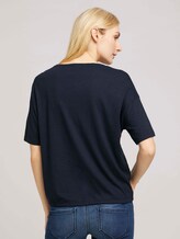 Modal T-Shirt mit Tunnelzug - Frauen - Sky Captain Blue Modal T-Shirt mit Tunnelzug - Frauen - Sky Captain Blue - 2 - TOM TAILOR