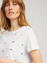 Besticktes T-Shirt mit Bio-Baumwolle - Frauen - offwhite birds embroidery Besticktes T-Shirt mit Bio-Baumwolle - Frauen - offwhite birds embroidery - 9 - TOM TAILOR