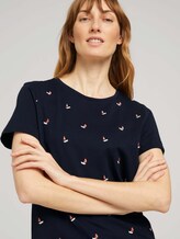 Besticktes T-Shirt mit Bio-Baumwolle - Frauen - navy boats embroidery Besticktes T-Shirt mit Bio-Baumwolle - Frauen - navy boats embroidery - 9 - TOM TAILOR