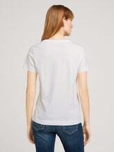 Besticktes T-Shirt mit Bio-Baumwolle - Frauen - offwhite boats embroidery Besticktes T-Shirt mit Bio-Baumwolle - Frauen - offwhite boats embroidery - 2 - TOM TAILOR