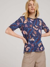 Kurzarm Sweatshirt mit Muster - Frauen - navy floral design Kurzarm Sweatshirt mit Muster - Frauen - navy floral design - 5 - TOM TAILOR