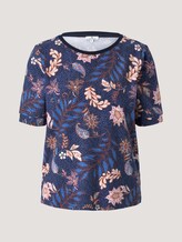 Kurzarm Sweatshirt mit Muster - Frauen - navy floral design Kurzarm Sweatshirt mit Muster - Frauen - navy floral design - 7 - TOM TAILOR