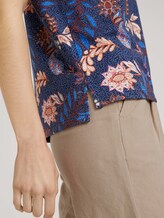 Kurzarm Sweatshirt mit Muster - Frauen - navy floral design Kurzarm Sweatshirt mit Muster - Frauen - navy floral design - 9 - TOM TAILOR