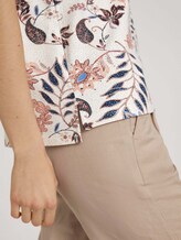 Kurzarm Sweatshirt mit Muster - Frauen - white floral design Kurzarm Sweatshirt mit Muster - Frauen - white floral design - 10 - TOM TAILOR