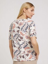Kurzarm Sweatshirt mit Muster - Frauen - white floral design Kurzarm Sweatshirt mit Muster - Frauen - white floral design - 2 - TOM TAILOR