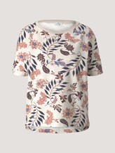 Kurzarm Sweatshirt mit Muster - Frauen - white floral design Kurzarm Sweatshirt mit Muster - Frauen - white floral design - 7 - TOM TAILOR