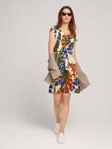 Gemustertes Jerseykleid mit Bindegürtel - Frauen - multicolor botanical design Gemustertes Jerseykleid mit Bindegürtel - Frauen - multicolor botanical design - 3 - TOM TAILOR