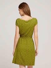 Gemustertes Jerseykleid mit Bindegürtel - Frauen - bright summer green Gemustertes Jerseykleid mit Bindegürtel - Frauen - bright summer green - 2 - TOM TAILOR