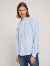 Leinen Hemd - Männer - blue small flowers print Leinen Hemd - Männer - blue small flowers print - 1 - TOM TAILOR Denim