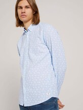 Leinen Hemd - Männer - blue small flowers print Leinen Hemd - Männer - blue small flowers print - 5 - TOM TAILOR Denim