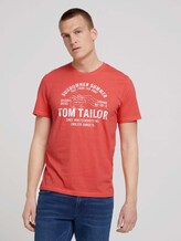 Print T-Shirt - Männer - Plain Red Print T-Shirt - Männer - Plain Red - 1 - TOM TAILOR