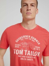 Print T-Shirt - Männer - Plain Red Print T-Shirt - Männer - Plain Red - 9 - TOM TAILOR