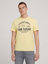 Print T-Shirt - Männer - pale straw yellow Print T-Shirt - Männer - pale straw yellow - 1 - TOM TAILOR
