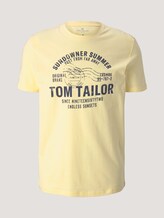 Print T-Shirt - Männer - pale straw yellow Print T-Shirt - Männer - pale straw yellow - 7 - TOM TAILOR