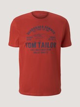 Print T-Shirt - Männer - chili oil red Print T-Shirt - Männer - chili oil red - 7 - TOM TAILOR
