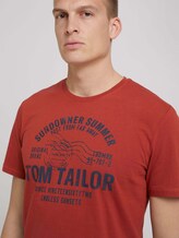 Print T-Shirt - Männer - chili oil red Print T-Shirt - Männer - chili oil red - 9 - TOM TAILOR