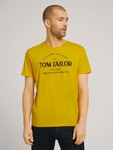 Logo Print T-Shirt mit Bio-Baumwolle - Männer - Californian Yellow Logo Print T-Shirt mit Bio-Baumwolle - Männer - Californian Yellow - 1 - TOM TAILOR
