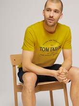 Logo Print T-Shirt mit Bio-Baumwolle - Männer - Californian Yellow Logo Print T-Shirt mit Bio-Baumwolle - Männer - Californian Yellow - 5 - TOM TAILOR