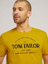Logo Print T-Shirt mit Bio-Baumwolle - Männer - Californian Yellow Logo Print T-Shirt mit Bio-Baumwolle - Männer - Californian Yellow - 9 - TOM TAILOR