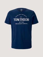 T-shirt met logo print en biologisch katoen - Mannen - after dark blue T-shirt met logo print en biologisch katoen - Mannen - after dark blue - 7 - TOM TAILOR