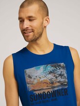 Tanktop mit Print - Männer - victory blue Tanktop mit Print - Männer - victory blue - 9 - TOM TAILOR