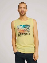 Tanktop mit Print - Männer - pale straw yellow Tanktop mit Print - Männer - pale straw yellow - 1 - TOM TAILOR