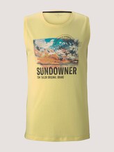 Tanktop mit Print - Männer - pale straw yellow Tanktop mit Print - Männer - pale straw yellow - 7 - TOM TAILOR