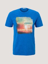 Gestreiftes T-Shirt mit Print - Männer - victory blue printed stripe Gestreiftes T-Shirt mit Print - Männer - victory blue printed stripe - 7 - TOM TAILOR