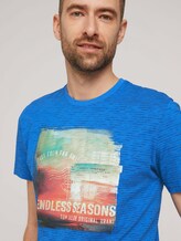 Gestreiftes T-Shirt mit Print - Männer - victory blue printed stripe Gestreiftes T-Shirt mit Print - Männer - victory blue printed stripe - 9 - TOM TAILOR