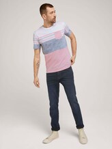 T-Shirt mit Streifenmuster - Männer - Plain Red T-Shirt mit Streifenmuster - Männer - Plain Red - 3 - TOM TAILOR