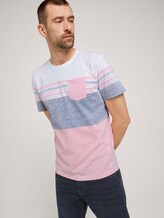 T-Shirt mit Streifenmuster - Männer - Plain Red T-Shirt mit Streifenmuster - Männer - Plain Red - 5 - TOM TAILOR