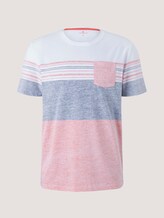 T-Shirt mit Streifenmuster - Männer - Plain Red T-Shirt mit Streifenmuster - Männer - Plain Red - 7 - TOM TAILOR