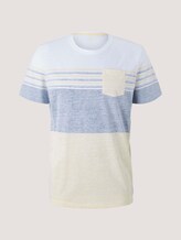 T-Shirt mit Streifenmuster - Männer - pale straw yellow T-Shirt mit Streifenmuster - Männer - pale straw yellow - 7 - TOM TAILOR