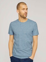 T-shirt in melange look - Mannen - offwhite nep inject melange T-shirt in melange look - Mannen - offwhite nep inject melange - 1 - TOM TAILOR