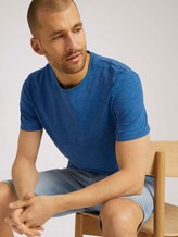 T-Shirt in Melange Optik - Männer - mid blue nep inject melange T-Shirt in Melange Optik - Männer - mid blue nep inject melange - 5 - TOM TAILOR
