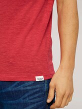 T-shirt in melange look - Mannen - plain red nep inject melange T-shirt in melange look - Mannen - plain red nep inject melange - 10 - TOM TAILOR