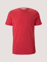 T-shirt in melange look - Mannen - plain red nep inject melange T-shirt in melange look - Mannen - plain red nep inject melange - 7 - TOM TAILOR