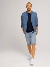 T-Shirt in Melange Optik - Männer - sailor blue nep inject melange T-Shirt in Melange Optik - Männer - sailor blue nep inject melange - 3 - TOM TAILOR