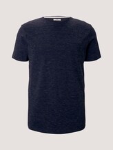 T-Shirt in Melange Optik - Männer - sailor blue nep inject melange T-Shirt in Melange Optik - Männer - sailor blue nep inject melange - 7 - TOM TAILOR