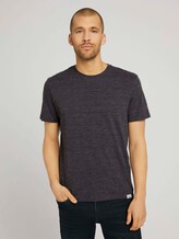 T-Shirt in Melange Optik - Männer - tarmac grey nep structure T-Shirt in Melange Optik - Männer - tarmac grey nep structure - 1 - TOM TAILOR