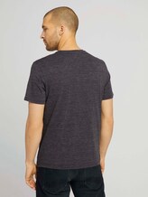 T-Shirt in Melange Optik - Männer - tarmac grey nep structure T-Shirt in Melange Optik - Männer - tarmac grey nep structure - 2 - TOM TAILOR