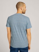 Henley T-shirt in melange look - Mannen - offwhite nep inject melange Henley T-shirt in melange look - Mannen - offwhite nep inject melange - 2 - TOM TAILOR