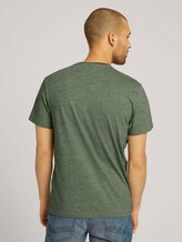 T-Shirt mit Streifenstruktur - Männer - mint green nep inject melange T-Shirt mit Streifenstruktur - Männer - mint green nep inject melange - 2 - TOM TAILOR