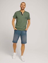 T-Shirt mit Streifenstruktur - Männer - mint green nep inject melange T-Shirt mit Streifenstruktur - Männer - mint green nep inject melange - 3 - TOM TAILOR