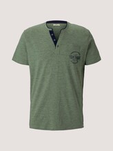 T-Shirt mit Streifenstruktur - Männer - mint green nep inject melange T-Shirt mit Streifenstruktur - Männer - mint green nep inject melange - 7 - TOM TAILOR
