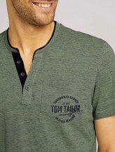 T-Shirt mit Streifenstruktur - Männer - mint green nep inject melange T-Shirt mit Streifenstruktur - Männer - mint green nep inject melange - 9 - TOM TAILOR